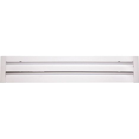 Diffuseur linéaire soufflage 2 fentes – finition RAL9003 – déflecteurs 30% – pour ventilation optimale – Quick Fix inclus – Nather