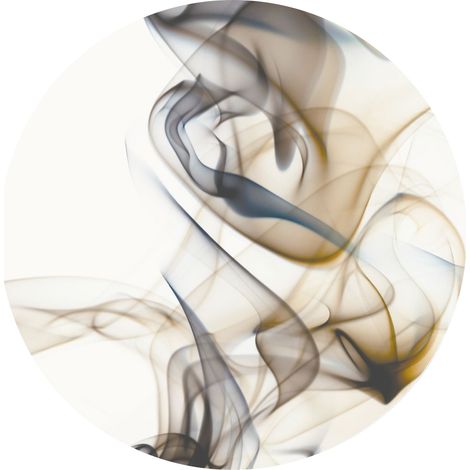 papier peint panoramique rond adhésif motif figurativ blanc, beige et gris  - Sanders & Sanders (1/4)