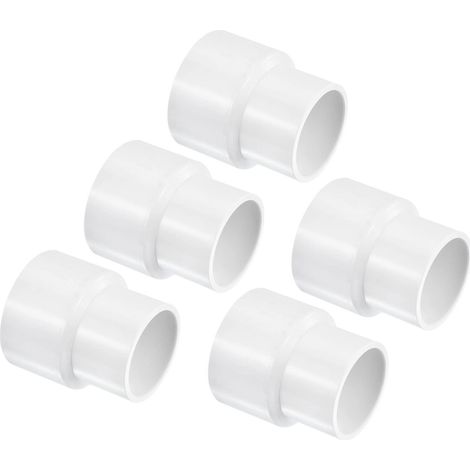 5 Paquet PVC Réducteur Tuyau Raccord 1-1/2x1-1/4 Pouce ID Blanc (1/5)