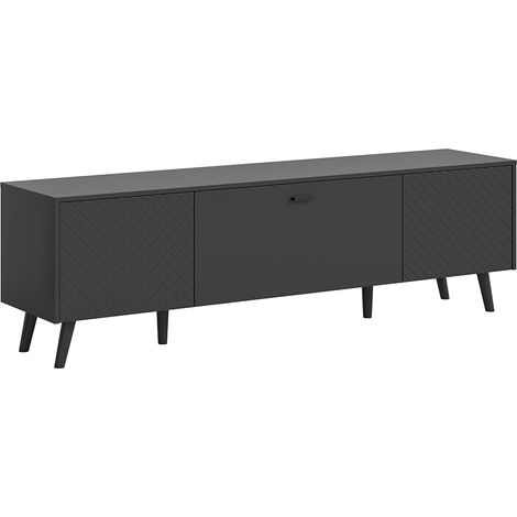 Linea Sideboard 2 Türen 1 Klapptür matt grau.