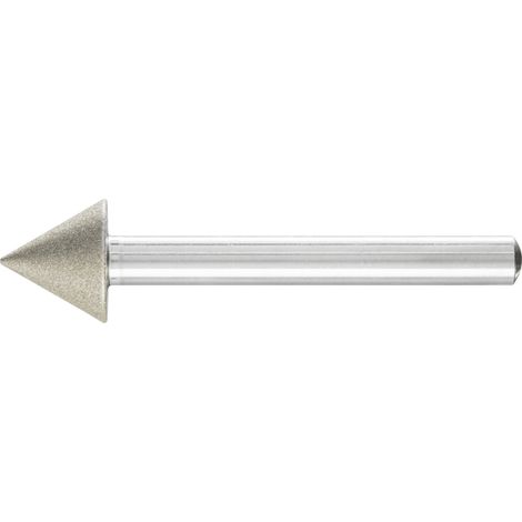 PFERD TOOLS Diamant-Schleifstift Spitzkegel Ø15x60° SchaftØ6 mm D64 (fein) zum Anfasen/Entgraten/Senken
