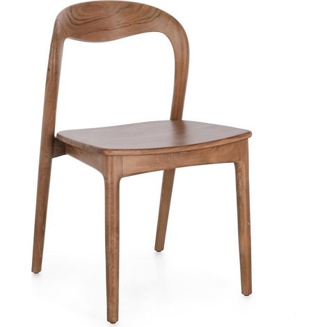 Sedia "Miley" in legno teak con vernice a base di nitrocellulosa da interno -Nero / Confezione da 1 Pezzo (1/4)