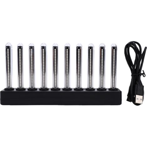 Éclairage de reconnaissance rythmique musicale : 10 mini-barres, 240 LED RGB, 12 niveaux de sensibilité, 8 modes de luminosité pour bureau, studio et salle de jeux. (1/5)