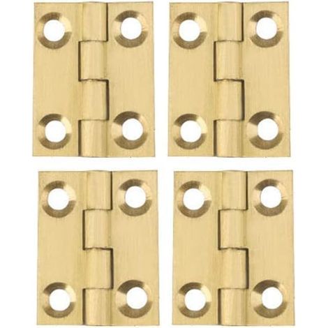 Mini Charnières Pliant Charnière Charnière Matériel Maison Charnière de Tiroir d'armoire Paumelles de Porte, Or, 1 Pouces(25x20x1.2mm) - 4pcs (1/5)
