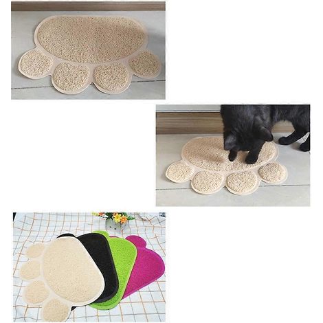 Tapis de litière imperméable pour chat, moins de déchets, facile à nettoyer, contrôle des projections (1/4)
