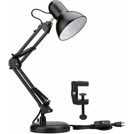 Lampe de bureau Table LED rétro chevet métal lampe de lecture E27 sans illuminant Noir (1/5)