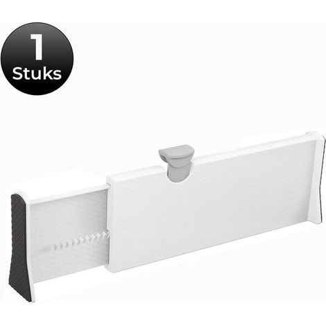 Séparateur de tiroir extensible – 27,5-43,5 cm – Blanc – Bureau, cuisine, chambre – Organisation (1/5)