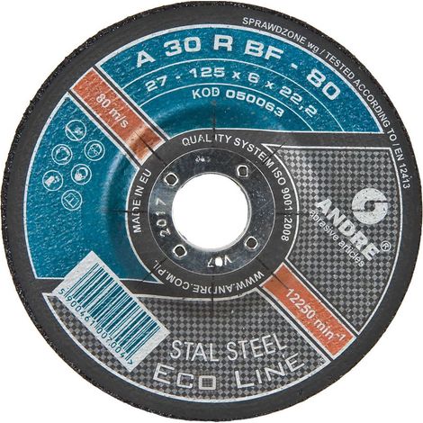 Disco da taglio piatto Andre per materiali in acciaio 125 x 6 x 22 mm 40125622