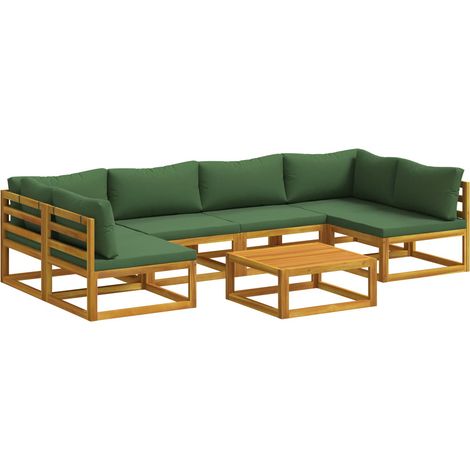 Ensemble de Canapés 7 pc Naturel Bois d'Acacia Massif vidaXL (1/5)