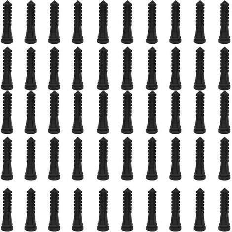50 Stück Federzupffinger aus Gummi, Ersatz für automatische Rupfmaschinen, schwarz (1/5)