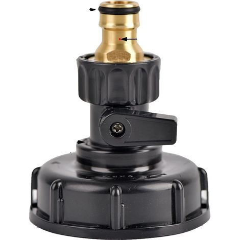 Adaptador para tanque IBC, rosca gruesa, salida a prueba de fugas, C (1/2)