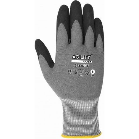 5111NFT/10 GUANTE NYLON/ELASTANO (SPANDEX) PALMA RECUBIERTA DE NITRILO FOAM NFT T-10 - JUBA (1/2)