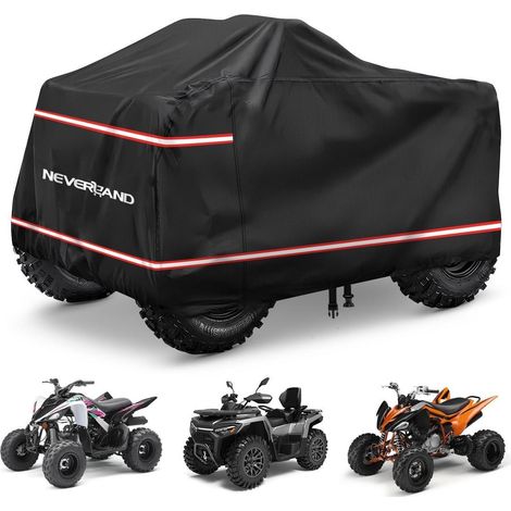 XXXL Quad ATV Abdeckplane 256x110x120cm wasserdicht, UV-Schutz, rot/schwarz (1/5)