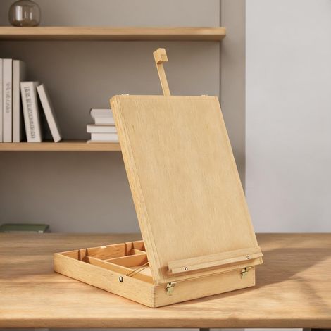 Chevalet de table ajustable en hêtre massif avec 5 compartiments (1/5)