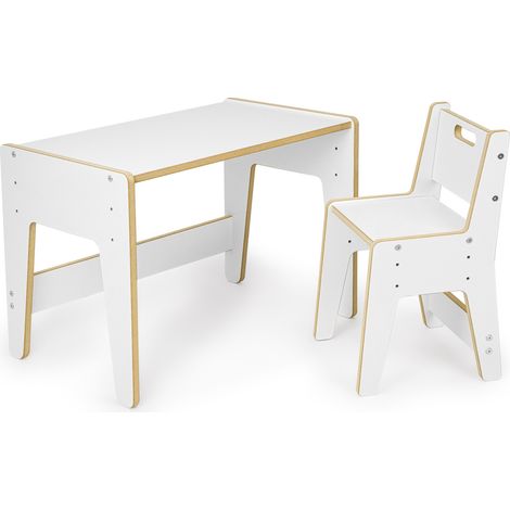 Un set di scrivania e sedia che cresce con il tuo bambino, bianco (1/4)
