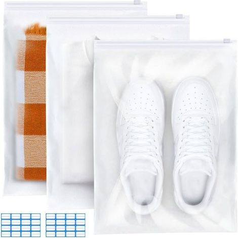 30 Pièces Pochette Voyage Sachet Plastique Zip- 30x40cm Etanche Sac de Rangement Voyage Non Poreux Sac Vetement Voyage Mat Pochette (1/5)