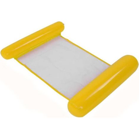 Hamac gonflable aquatique Upstartech, lit de repos léger et flottant, pliable et inclinable, avec pompe à air, idéal pour les vacances, les fêtes aquatiques, la piscine et la plage. Dimensions : 130 x (1/5)