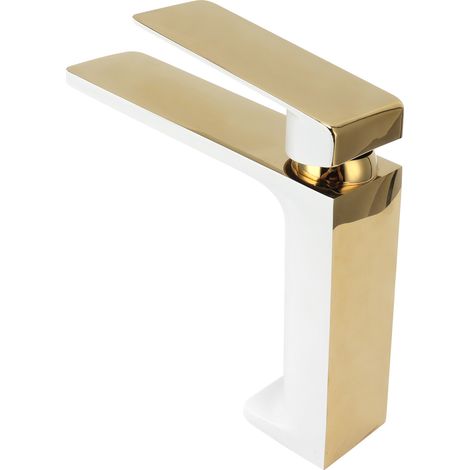 Robinet mitigeur eau chaude/eau froide, robinet de lavabo à bec unique et long manche pour salle de bain G9/16 (1/5)