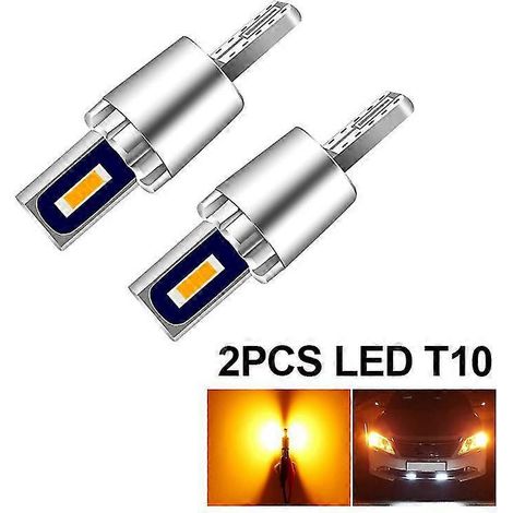 2 feux de position/stationnement LED Canbus T10 194 pour moto BMW S1000RR S1KRR HP4 (2009-2018) - 2 LED orange (1/4)