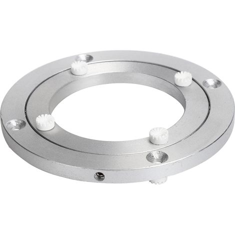 Table tournante silencieuse améliorée en alliage d'aluminium, rotative stable et antidérapante pour table à manger (5 po)