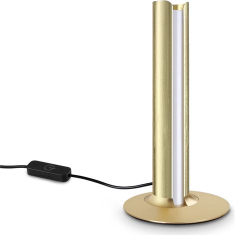 Ideal Lux DORICA Lampe de table LED intégrée en laiton 930 lm 3000 K à intensité variable (1/2)