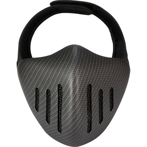 Visière de protection faciale en TPU pour tactiques d'extérieur, idéale pour le tir, la chasse et les jeux de simulation CS. Couleur fibre de carbone. (1/5)