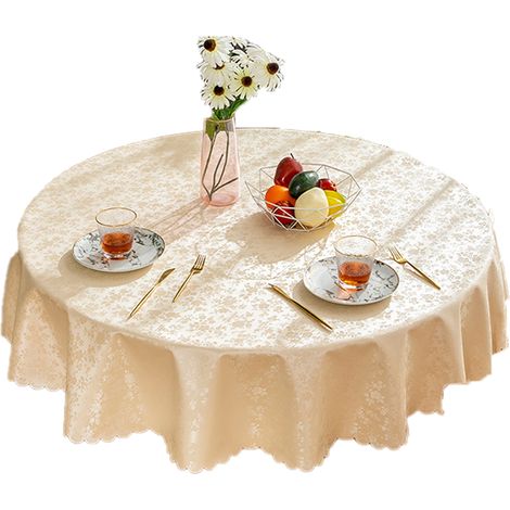 Nappe Vinyle - Ronde Impermeable 150 Cm - Pour Cuisine Salle A Manger - 1 Unite (1/5)