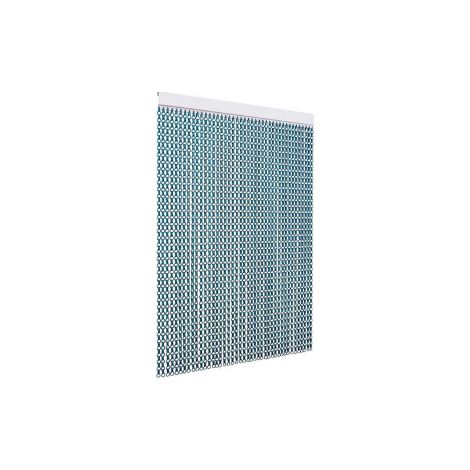 TENDAGGIMANIA Tenda Antimosche per Porte e Finestre - Colore binario: Argento - Modello Catena in Alluminio - (L.80 CM X H.240 CM, Blu Elettrico)
