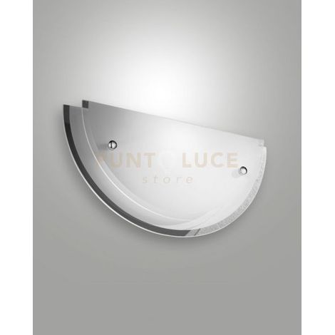 Applique Bianca Hill Collezione HILL 1 Luce in Metallo e Vetro Cromo Moderne