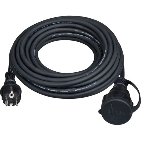 Rallonge électrique, 3000 W, 230 V, Noir, 10 m (1/5)