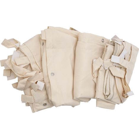 Jeu de 4 parois latérales pour pergola HWC-A22, parois latérales de remplacement, polyester 3x3m - crème