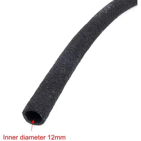Tuyau d'arrosage perforé en caoutchouc PE noir (16 mm) de 5 m, à enfouir sous terre, microporeux et irrégulier, pour jardin. (1/5)