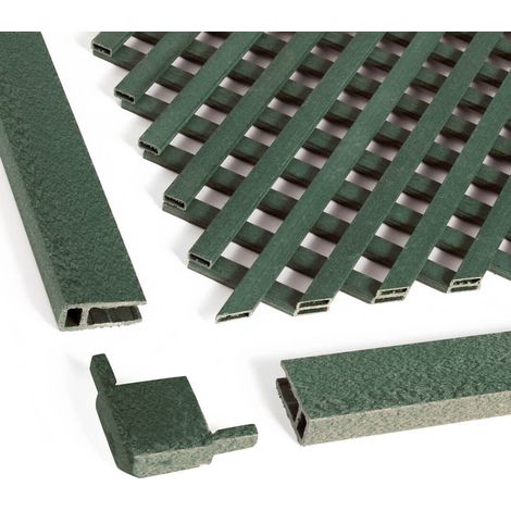 PACK INSTALACIÓN CELOSÍA LOP + 3 PERFILES + KIT ESCUADRAS VERDE 0.6X1.15 M