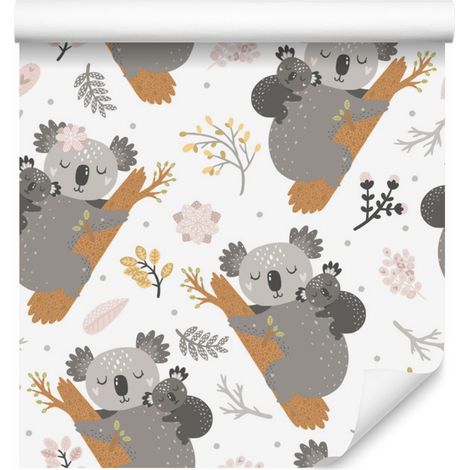 Carta da parati con koala addormentati per soggiorno e camera da letto, 50x1000 cm (1/5)