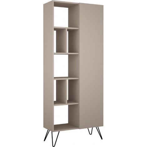 Libreria tortora con anta Jedda 80,6x29.6xh.191 cm (1/4)