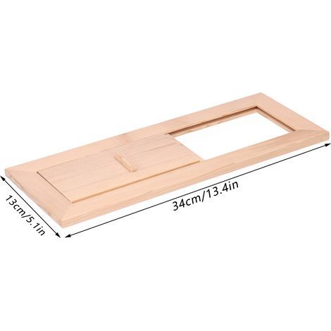 Grille d'Aération en Bois Réglable pour Sauna et Hammam, Accessoire de Ventilation (1/5)