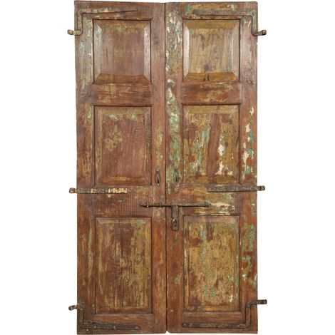 Solid wood and iron door for interior or exterior use, old medieval door (1/5)