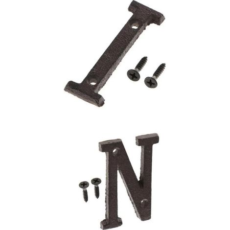 2 lettres extérieures moulées, étiquettes d'adresse, adresse (1/5)