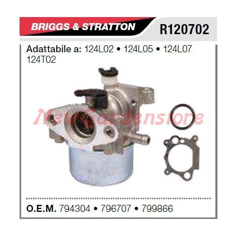 Carburatore a vaschetta B&S tagliaerba tosaerba rasaerba 12AL02 12AL05 R120702