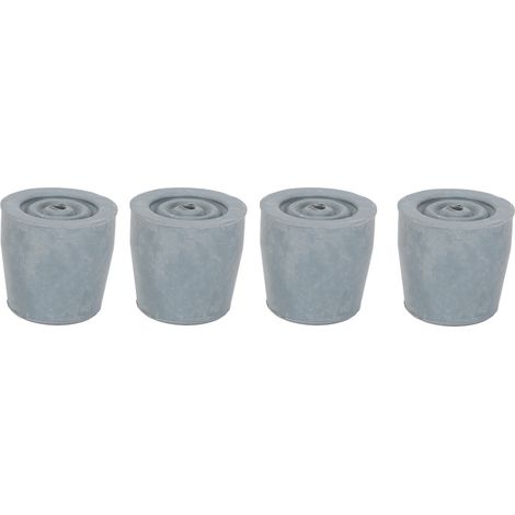 Patins de protection gris de 28 mm pour fauteuil trotteur, patins de protection pour fauteuil bébé, patins de protection pour chaise de bain, patins antidérapants en caoutchouc à tête en caoutchouc (1/5)
