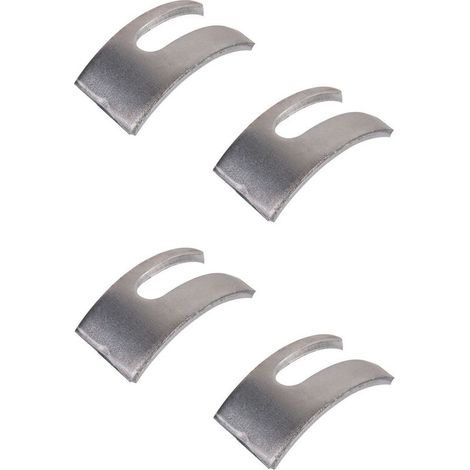Lot de 4 étriers ouverts pour goujon à tête cylindrique Ø 38mm – Acier pour assemblage meuble ancien – Ferrure vintage rustique (1/2)