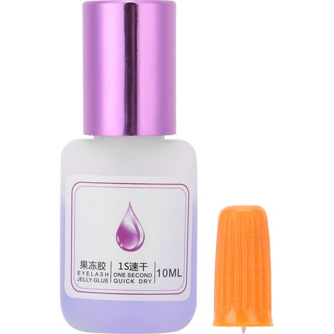 Colle à extensions de cils 10ml transparente, séchage rapide et longue tenue, adhésif pour cils professionnel (flacon transparent) (1/5)