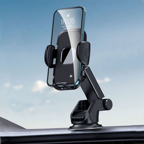 Support téléphonique voiture universel 360 degrés rotatif ventouse rétractable pour navigation (1/5)