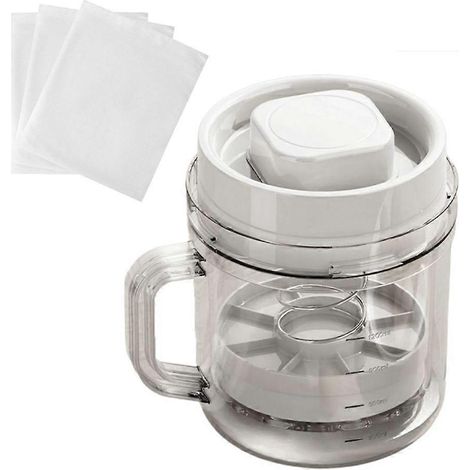 Kit de fabrication de yaourt avec passoire, séparateur de lactosérum, accessoire pour amateurs de fitness, idéal pour préparer des yaourts maison sains et protéinés. (1/4)