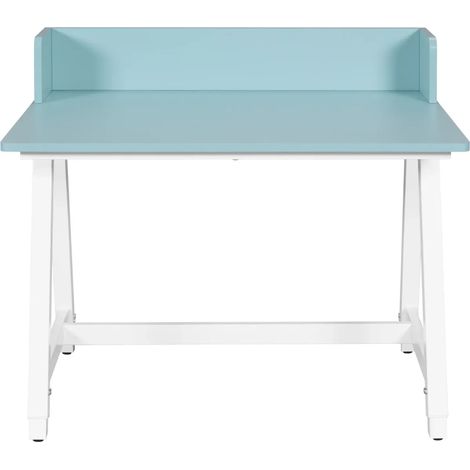 Scrivania Regolabile per Bambini 80x60 cm Bianco Azzurro Metallo MDF (1/5)