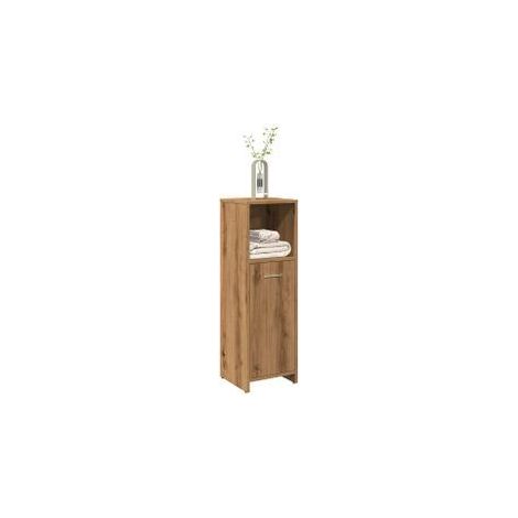 Armoire de bain chêne artisanal 30x30x95 bois d'ingénierie (1/5)