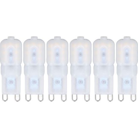 6 Ampoules LED G9 Dimmables 3W Économie d'Énergie Blanc Naturel 360° pour Plafonnier et Suspension 110-140V (1/5)