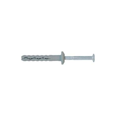 TASSELLO PREMONTATO IN NYLON BORDO PIATTO CON VITE ZINCATA BIANCA TBB- - ø mm.6x40 vite ø mm.3,8x45 spess.fissaggio mm.10 - 200 pezzi FRIULSIDER
