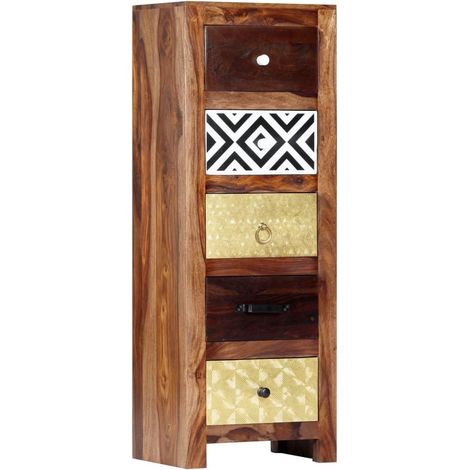 Aparador mueble consola mueble auxiliar 110 cm madera maciza 4402053 (1/5)