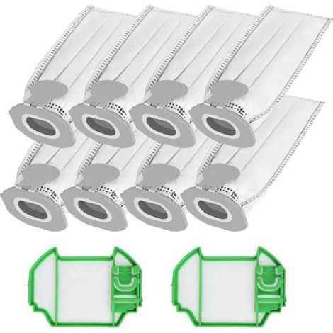 Sacs à poussière pour aspirateur - Compatibles avec Vorwerk Kobold VK7 / FP7 – 8 sacs microfiltres + 2 filtres (1/4)